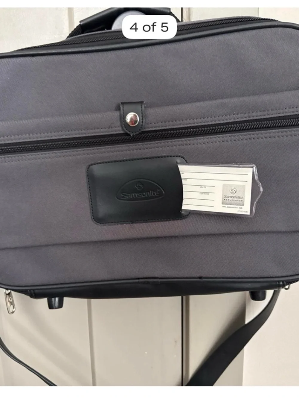 Samsonite Dark Gray Laptop Shoulder Bag with Black Strap